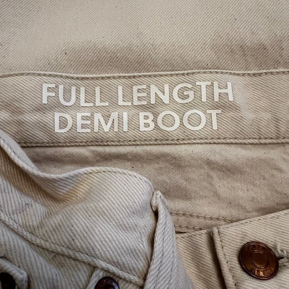 J. Crew Full Length Demi Boot BF654 Jeans in Natural Size 29P - Picture 4 of 13
